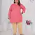 Pink color beautiful plus size kurta for casual looks