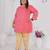 Pink color beautiful plus size kurta for casual looks