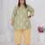 Pista color beautiful plus size kurta for casual looks