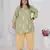 Pista color beautiful plus size kurta for casual looks
