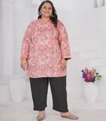 Purple color beautiful plus size kurta for casual looks