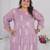 Lavender color beautiful plus size kurta for casual looks