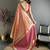 Maroon  soft silk geometric pattern zari weaving banarasi saree