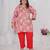 Pink color beautiful plus size kurta for casual looks