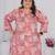 Pink color beautiful plus size kurta for casual looks