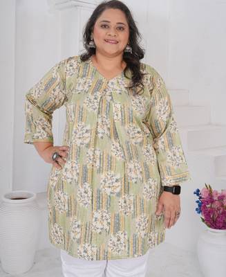 Grey color beautiful plus size kurta for looks 3