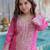 Pink color viscose fabric beautiful fancy ceremonial attire