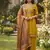 Mustard color cotton silk ceremonial readymade suit