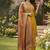 Mustard color cotton silk fabric designer ceremonial ethnic readymade suit