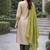Off white color jaquard silk fabric designer ceremonial ethnic readymade suit