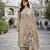 Beige color cotton silk fabric designer ceremonial ethnic readymade suit