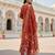 Orange color cotton silk fabric designer ceremonial ethnic readymade suit