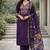 Purple color cotton silk fabric designer ceremonial ethnic readymade suit