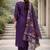 Purple color cotton silk fabric designer ceremonial ethnic readymade suit