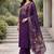 Purple color cotton silk fabric designer ceremonial ethnic readymade suit
