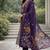 Purple color cotton silk fabric designer ceremonial ethnic readymade suit