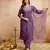 Purple color stylish trendy looking designer kurta set for stylish looks