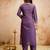 Purple color stylish trendy looking designer kurta set for stylish looks