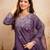 Purple color stylish trendy looking designer kurta set for stylish looks