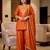 Orange color stylish trendy looking designer kurta set for stylish looks