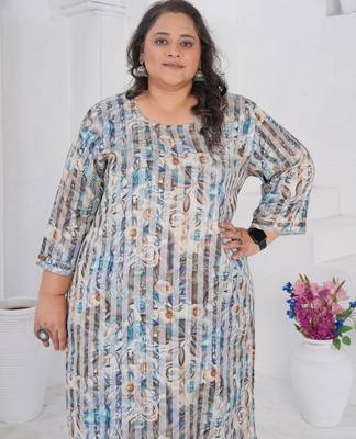 Multy printed smart look plus size kurti 3
