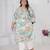Off white color designer printed smart look plus size kurti