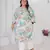 Off white color designer printed smart look plus size kurti