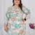 Off white color designer printed smart look plus size kurti