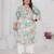 Off white color designer printed smart look plus size kurti