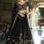 Black Embroidered Silk Lehenga Choli with Heavy Golden Threadwork & Dupatta | Bridal & Wedding Wear