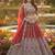 Red Net Semi Stitched Lehenga Choli with Embroidery & Dori Sequence Work
