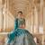 Blue Net Semi Stitched Lehenga Choli with Embroidery & Dori Sequence Work