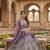 Lavender Net Semi Stitched Lehenga Choli with Embroidery & Dori Sequence Work