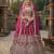 D Pink Net Semi Stitched Lehenga Choli with Embroidery & Dori Sequence Work