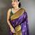 Purple soft silk nath meenakari zari work paithani saree