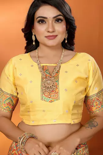 Beige pashmina silk meenakari weaving madhubani design kashmiri saree