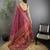 Wine pashmina silk meenakari weaving madhubani design kashmiri saree