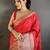 Red banarasi silk checked pattern kanjivaram sarees