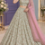 Light Green sequins,thread & dori and net ruffle Mulberry silk lehenga Choli