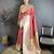Pink soft silk small floral zari butti gold zari weaving banarasi saree
