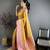Mustard yellow soft silk small floral zari butti gold zari weaving banarasi saree