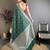 Dark green banarasi silk ajrakh print kanjivaram sarees