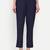 navy blue cotton trousers with plain side cut