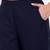 navy blue cotton trousers with plain side cut