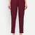 maroon cotton trousers with solid side cut