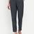 grey cotton women trousers with plain side cut design