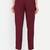 maroon cotton trousers with solid side cut