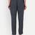 grey cotton women trousers with plain side cut design