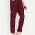 maroon cotton trousers with solid side cut