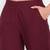 maroon cotton trousers with solid side cut